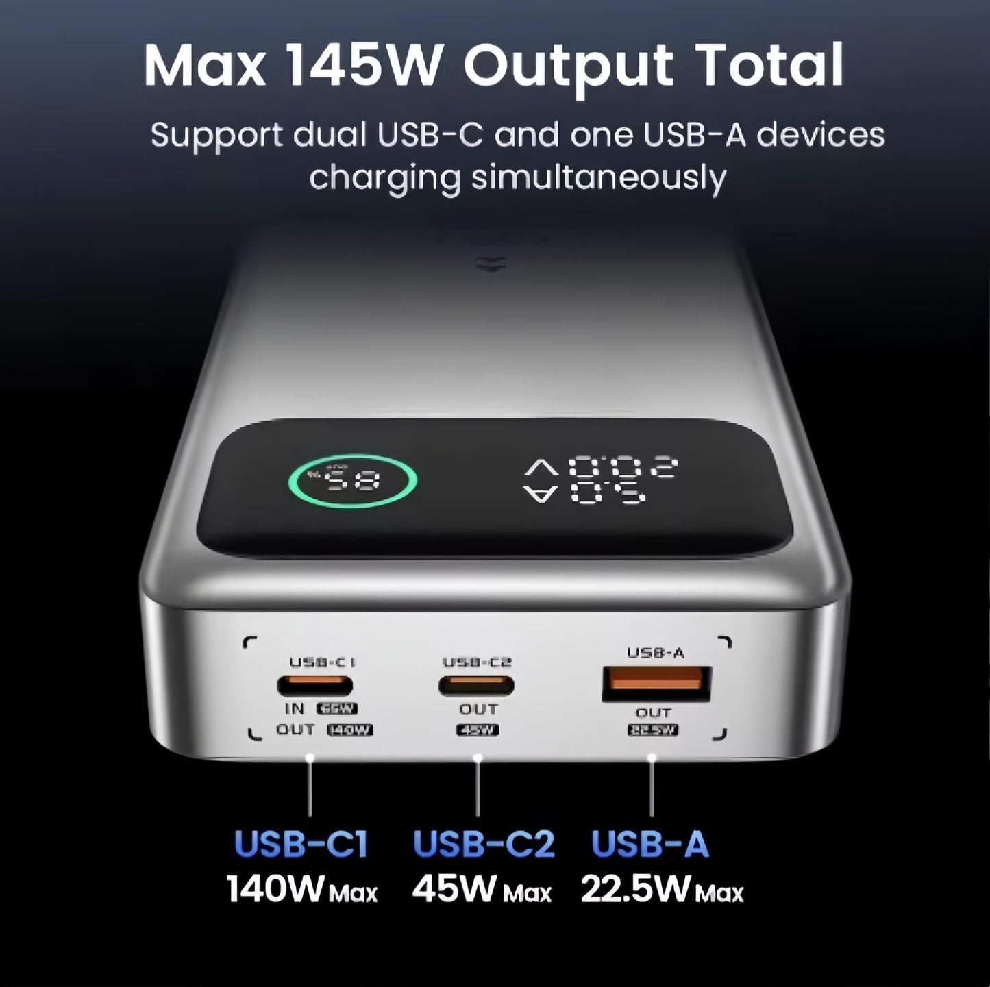 Portable Power Bank 27000 mAh 145W